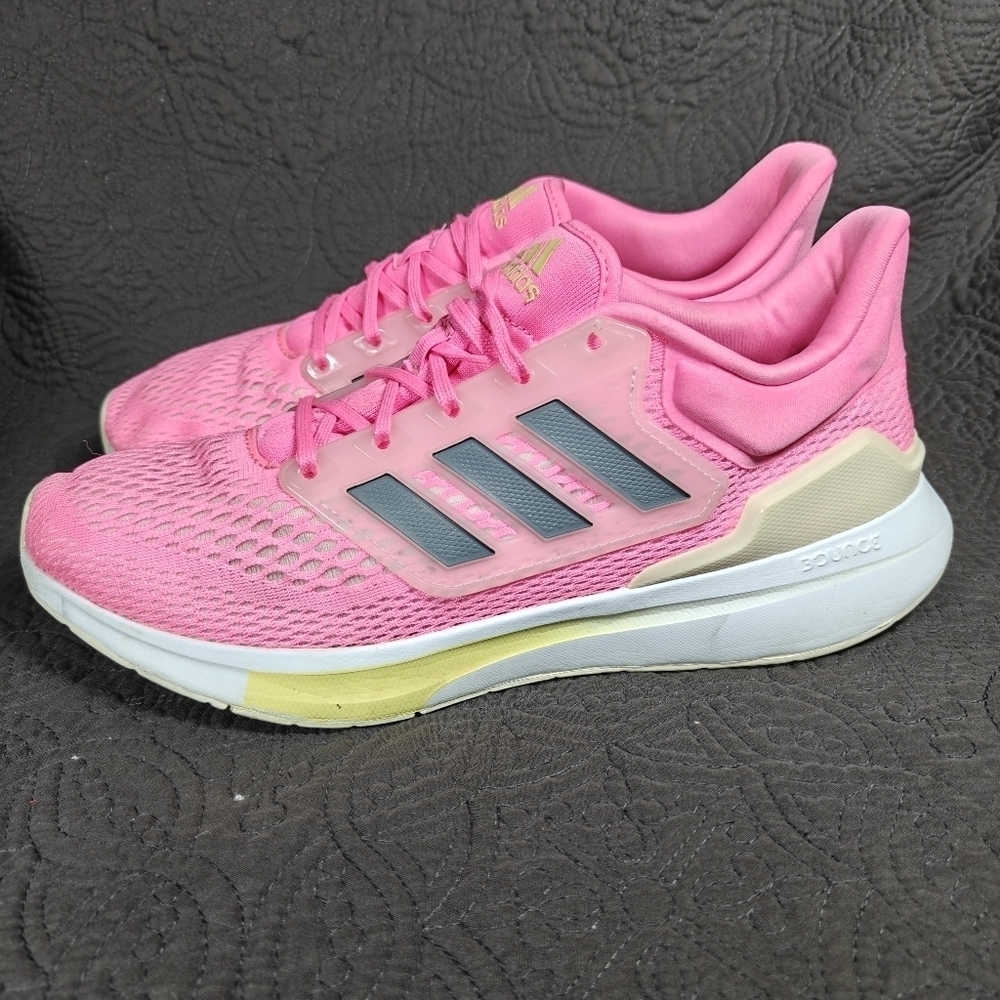 Adidas Women's EQ21 Pink Running Sneaker Athletic Comfy Shoe Size 11